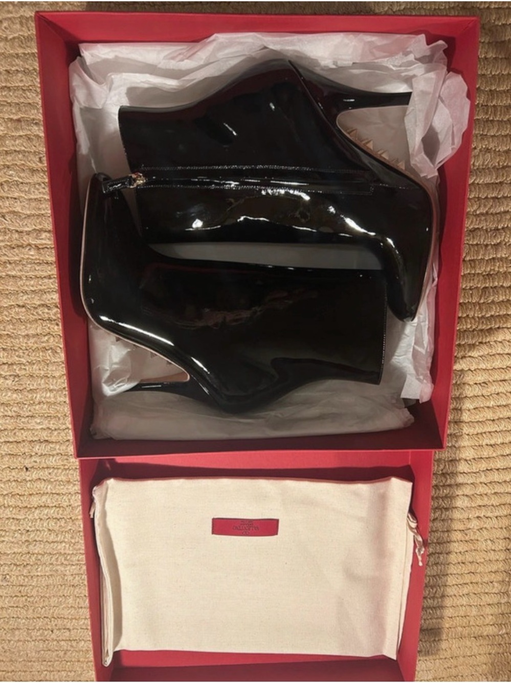 Patent Leather Black Women's Ankle Booties -